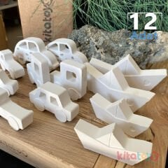 Taş Boyama Araçlar Seti 12 Adet (Sağlam Taş Tozu Arabalar) Sanat