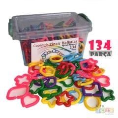 Geometrik Zincir Halkalar (134 Parça) Eğitici Beceri Oyuncakları