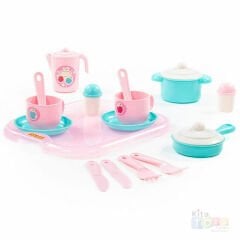 Yemek Takımı 19 Parça (Tepsili 2 Kişilik) Oyuncak Seti 80486