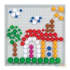 Mantar Çivili Oyunu 514 Parça (Mushroom Nails Pegboard) Eğitici Düğmeler Pano 03 333
