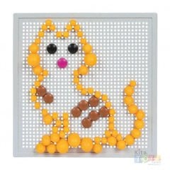 Mantar Çivili Oyunu 514 Parça (Mushroom Nails Pegboard) Eğitici Düğmeler Pano 03 333