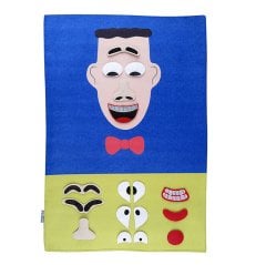 Cırtlı Yüz İfadesi Panosu 63x43 Erkek (Keçe Kumaş)