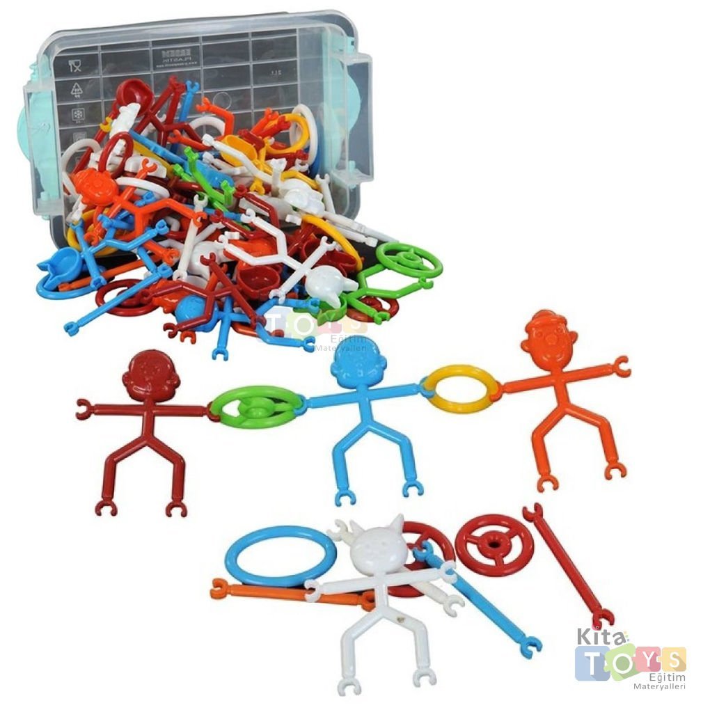 Sevimli Çubuklar ve Halkalar Puzzle (Lego Yapı Oyuncakları)