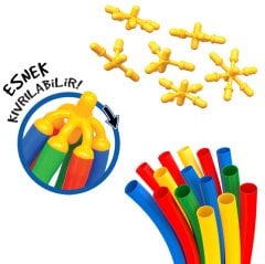 Flexi Bambu Çubuklar 300 Parça (Eğitim Ürünleri Boru) 03679