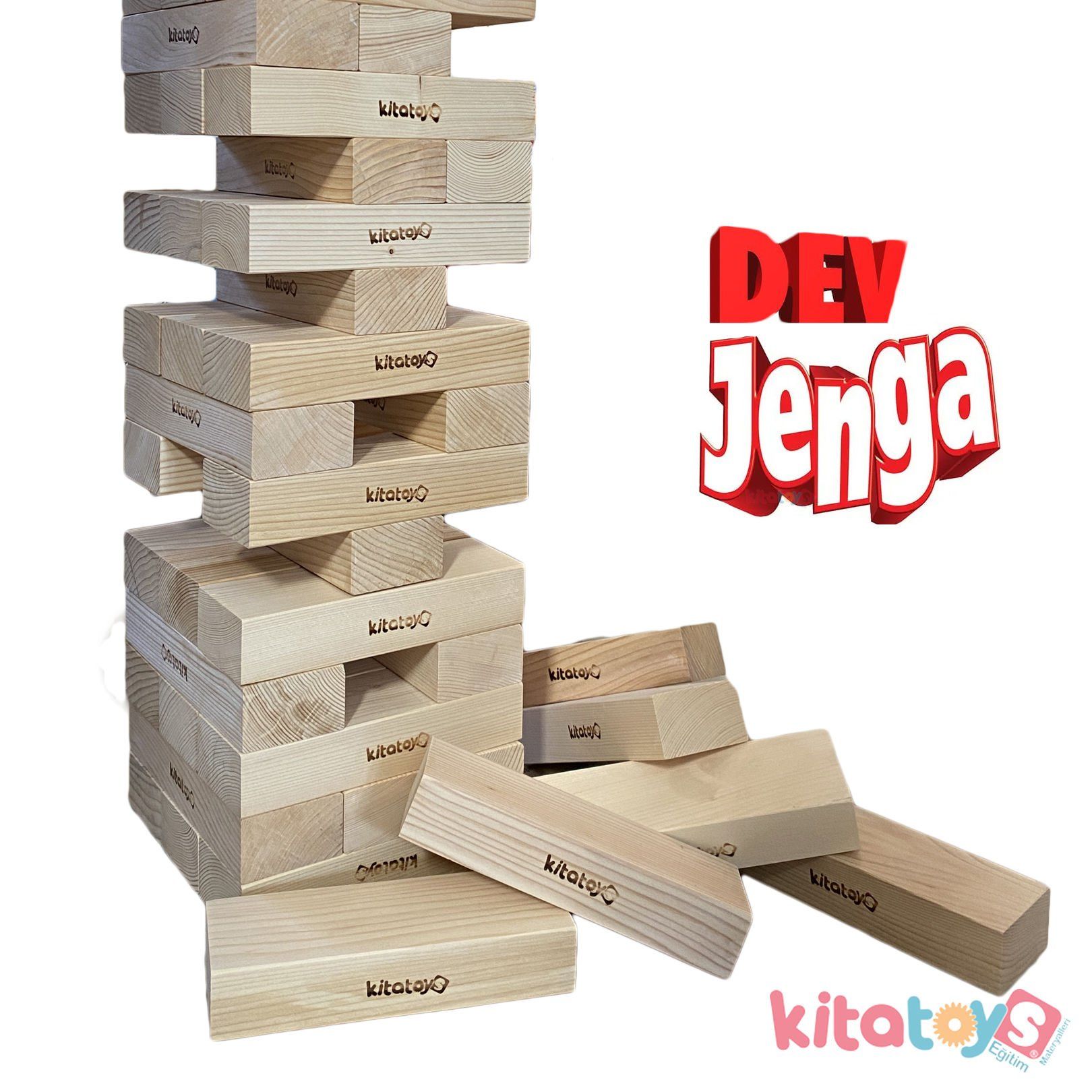 Dev Jenga Blokları JG4 (Ahşap Büyük Boy Denge Oyunu) Jumbo