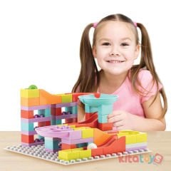 Toplu Slide Blocks 75 Parça Eğitici Oyuncak Lego Yuvarlamalı Yapı Blok 0856