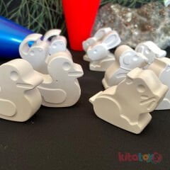 Taş Boyama Seti 12 Adet Sevimli HAYVANLAR (Sağlam Taş Tozu Objeleri) Sanat Aktivite