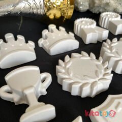 Şampiyon Figürler Taş Boyama Seti 12 Adet (Sağlam Taş Tozu Objeleri) Sanat Aktivite