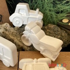 Harika Araçlar Taş Boyama Seti 12 Adet (Sağlam Taş Tozu Arabalar) Sanat Aktivite