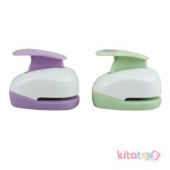 Eva Şekilli Delgeç 12'Li Büyük Boy 2.5 cm Karışık Desenler Şekilgeç BS94