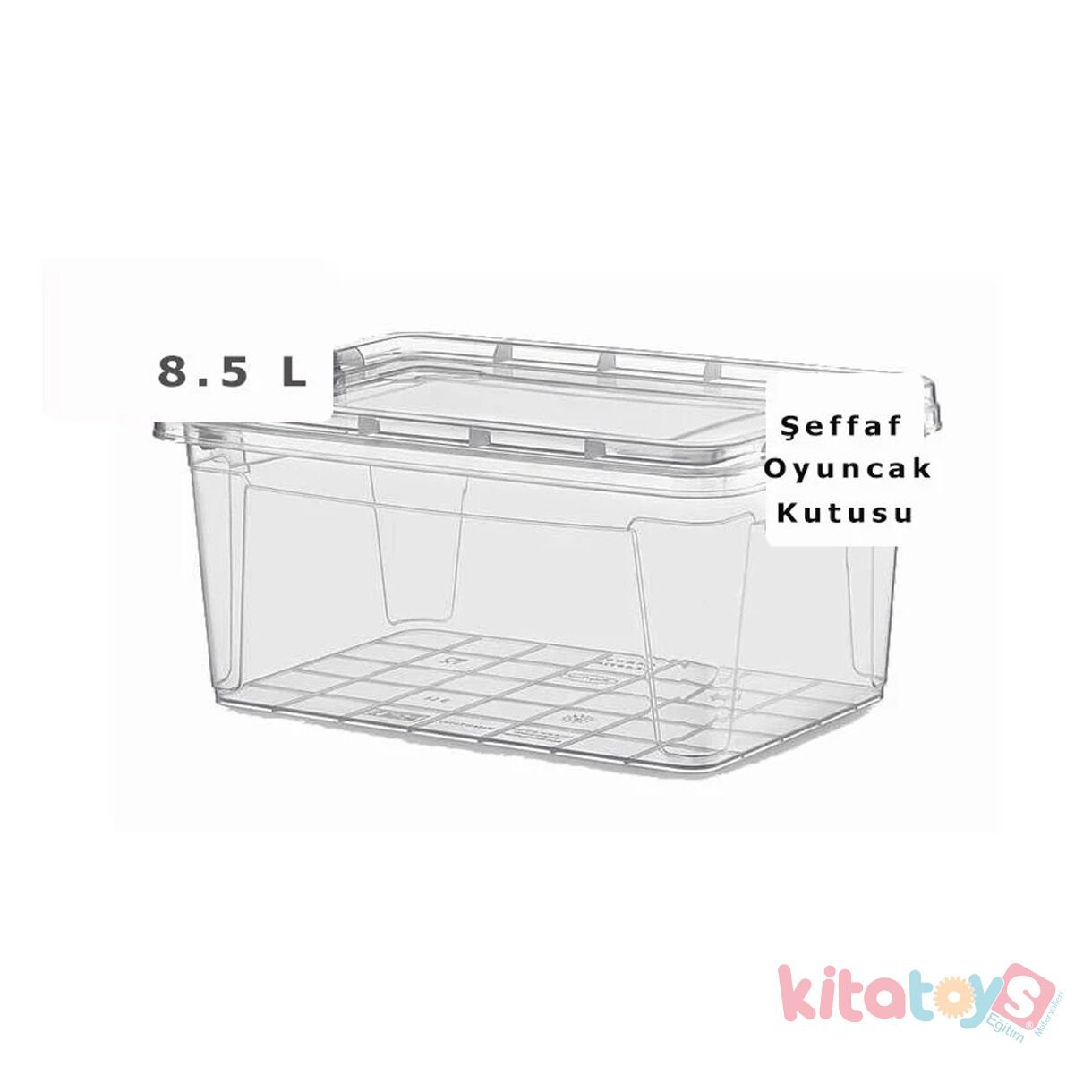 Oyuncak Kutusu-Elite Saklama Sepeti 8.5 L Şeffaf