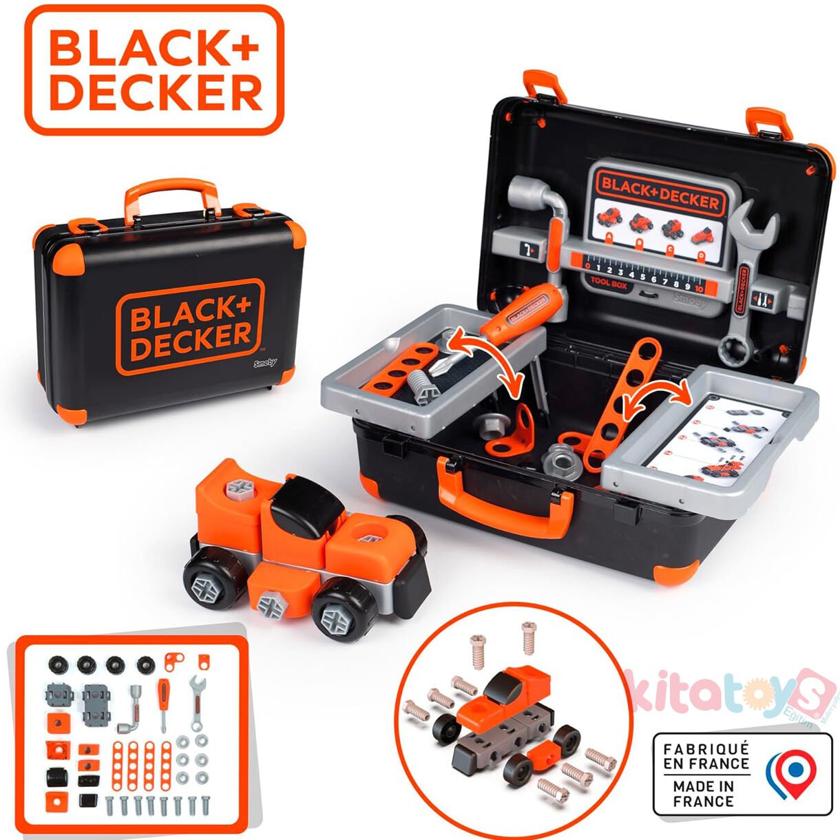 Black+Decker Tamir Çantası Seti (Oyuncak Alet Takımı) Bricolo Box 7600360904
