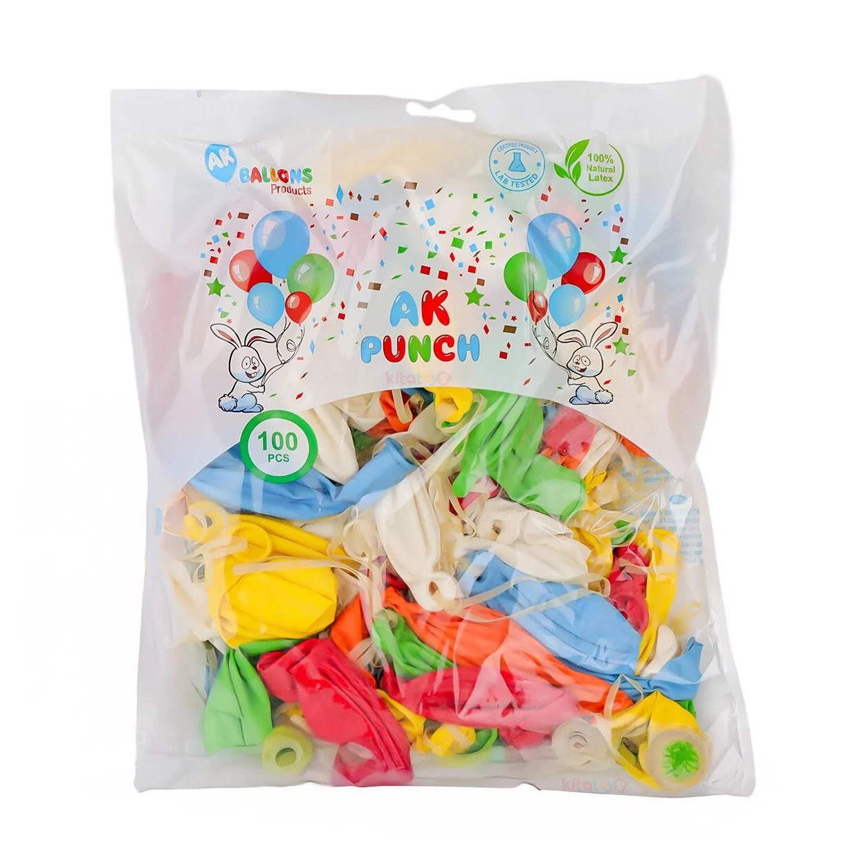 Punç Balon 100 Adet Lastikli Zıpzıp Punch Lateks