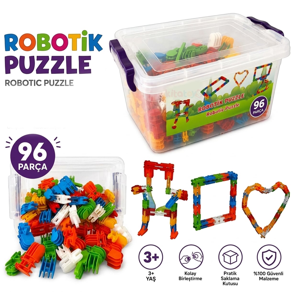 Robotic Puzzle 95 Parça (Robotik Lego) Birleştirme Oyuncak Seti (Large) 432