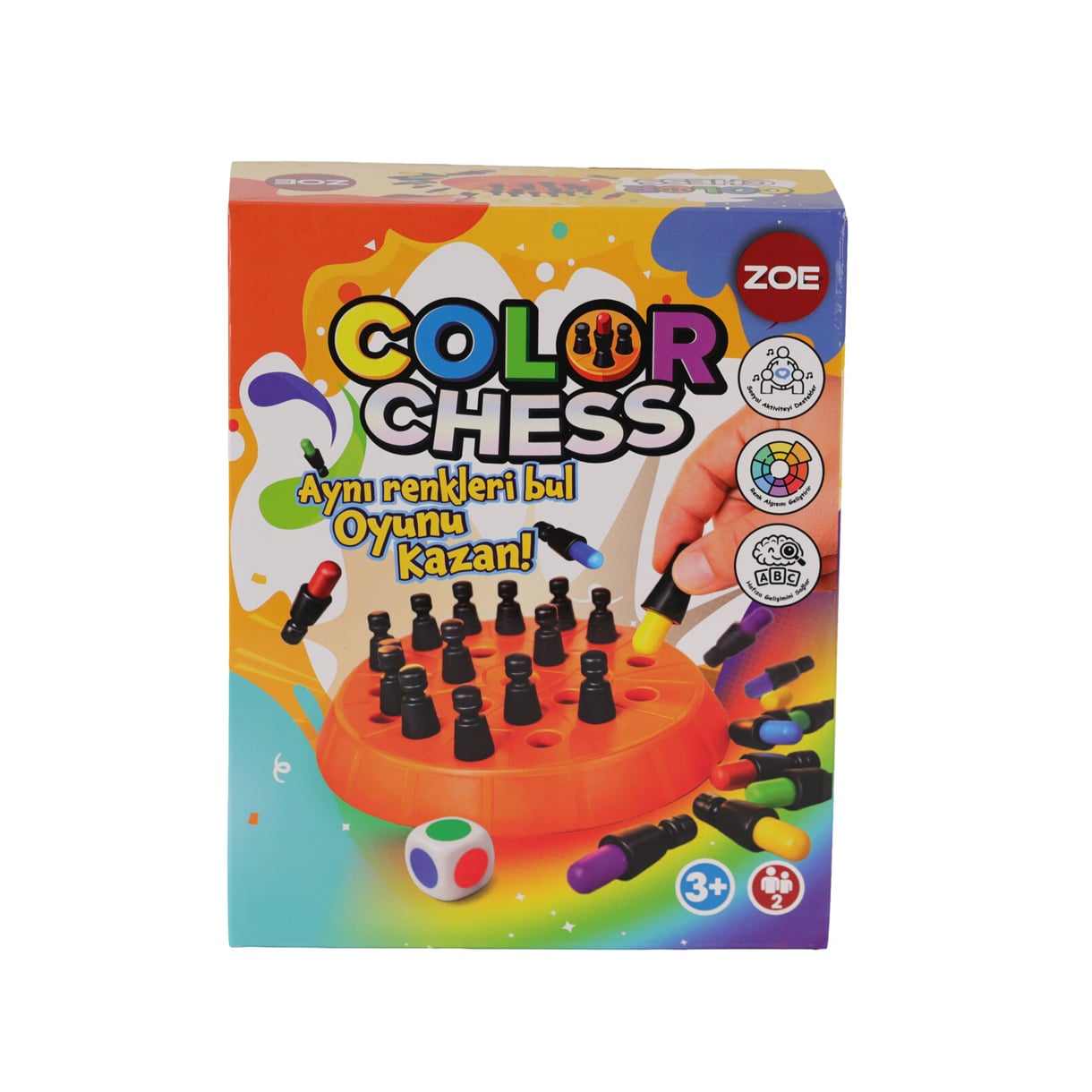 Renkli Satranç Oyunu 35019 (Color Chess Kutu Oyunu) ZOE KS