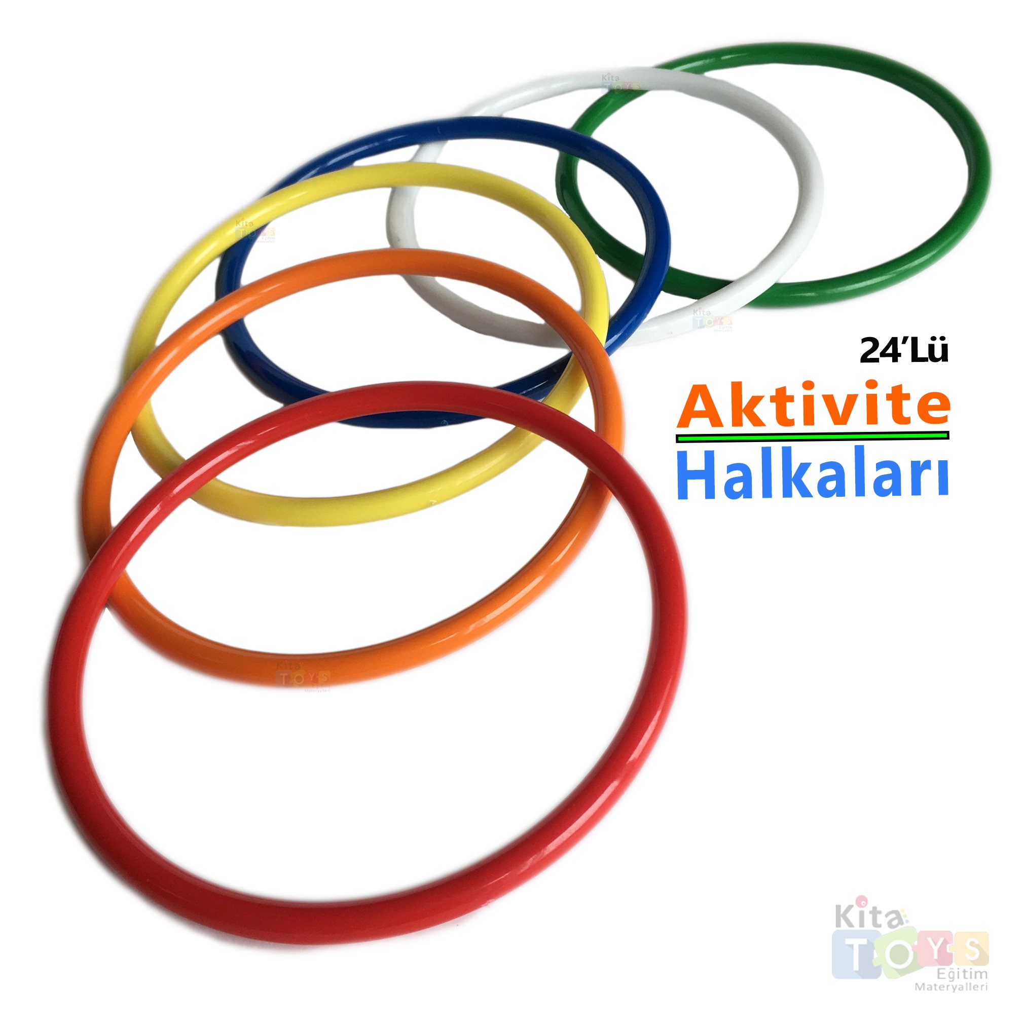 Aktivite Halkaları 6 Renk 24 Adet (Plastik Eğitici Çember)