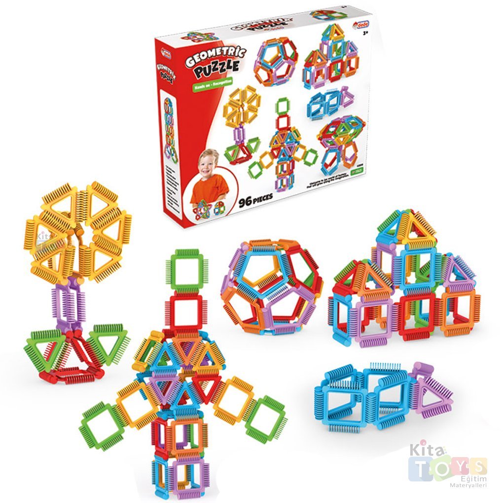 Geometrik Puzzle 96 Parça (03896) Eğitici Oyuncak Lego