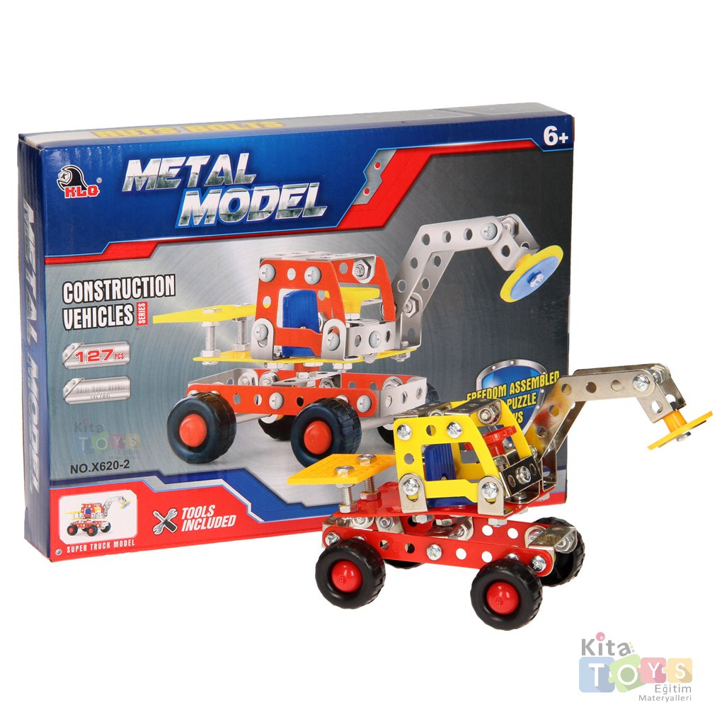 Metal Excavator Dıy Model 127 Parça (STEM Oyuncak Araç) Construction