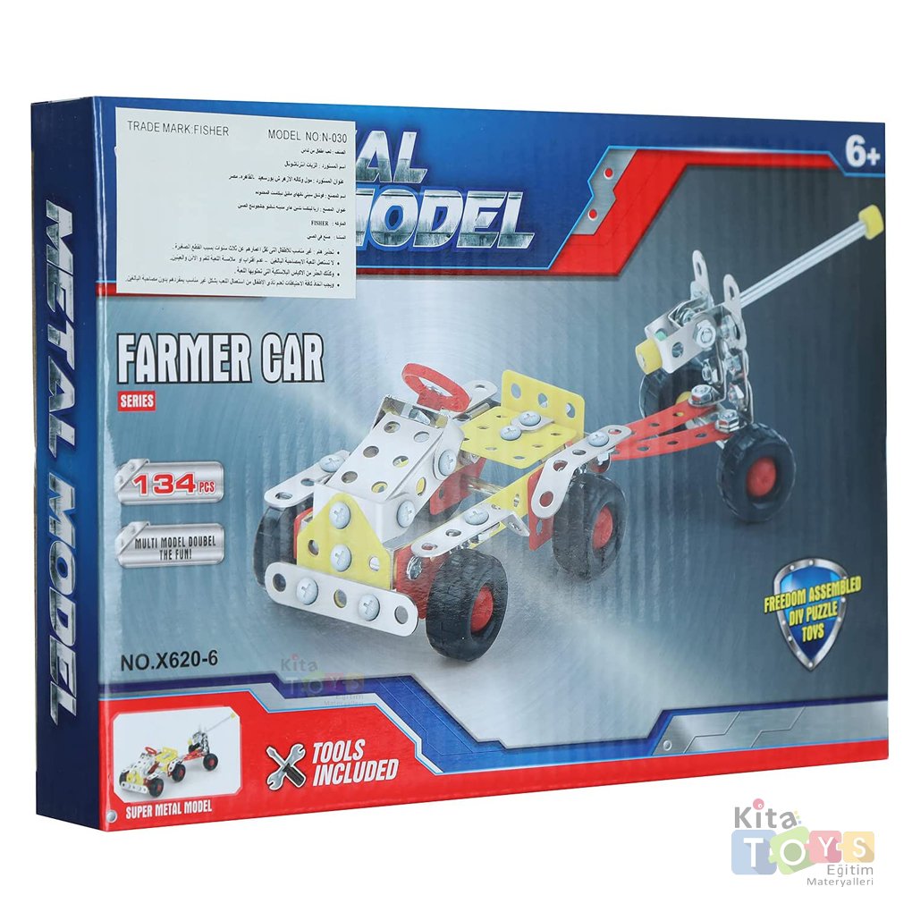 Metal Farmer Car Dıy Model 134 Parça (STEM Oyuncak) Lego Construction