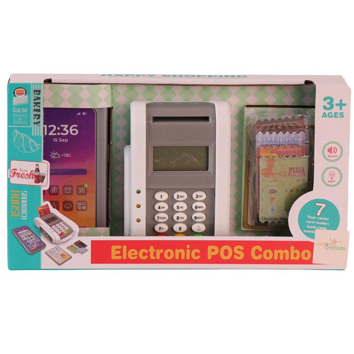 Market Pos Cihazı Seti Pilli (946 Yazar Kasa Makinesi) Oyuncak