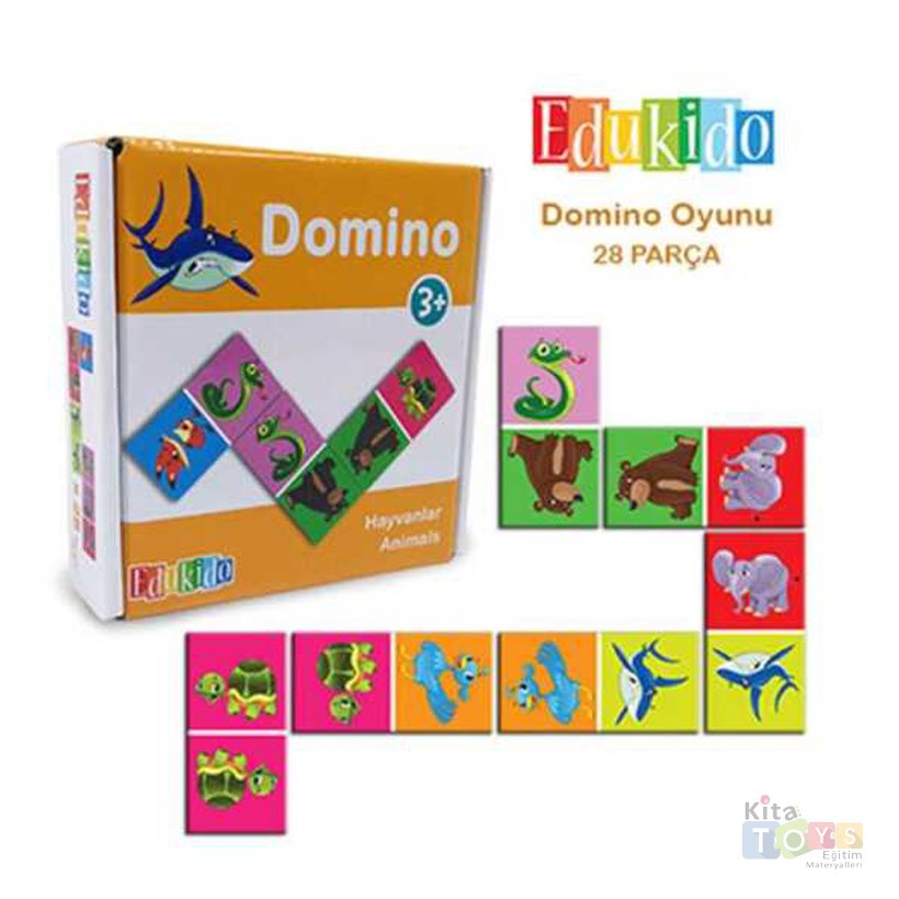 Domino Hayvanlar Kart Oyunu (Anaokulu Oyuncakları)