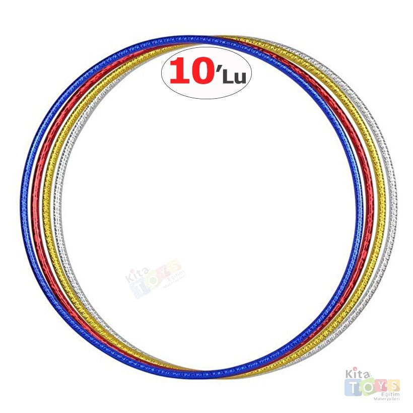 Hula Hoop (10 Adet) Ø 60 cm (Anaokulu Spor Oyun Koordinasyon Malzemeleri HulaHop)