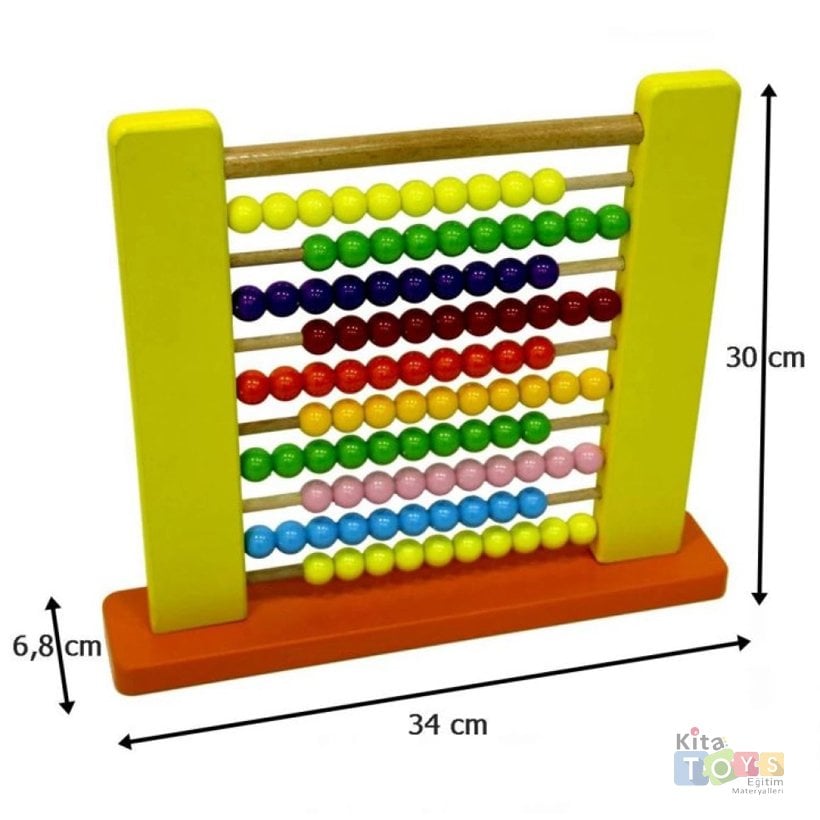 Masa Üzeri Abaküs (Büyük) 100'Lü Ahşap