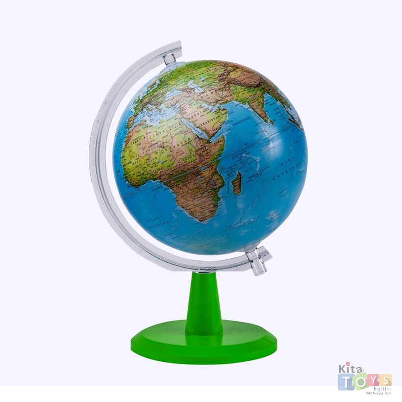 Dünya Fiziki Küre 20 cm Grafik Standlı Maketi 48212 Modern