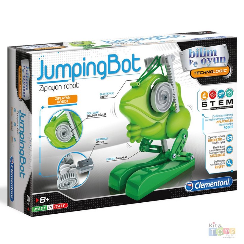 Jumpingbot Robot (STEM /Kurbağa Robotik Oyuncak) Clementoni 64956