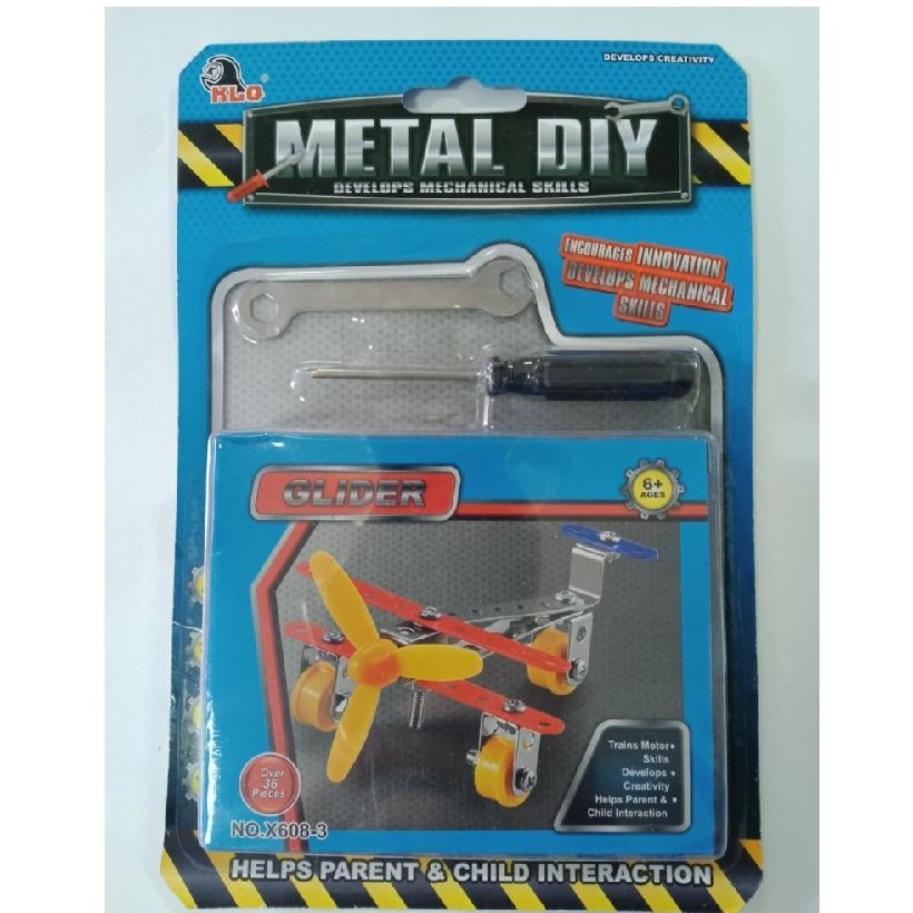 Metal Dıy Planör 36 Parça (Mekanik STEM Oyuncak)