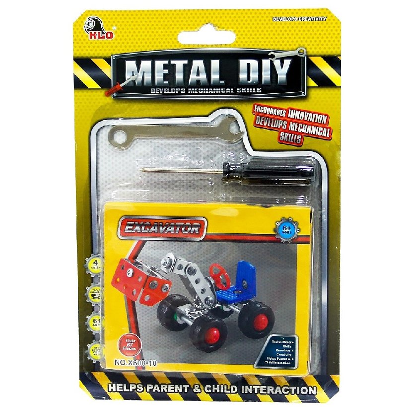 Metal Dıy 67Parça Excavator (Mekanik Becerileri Geliştirici Oyuncak)
