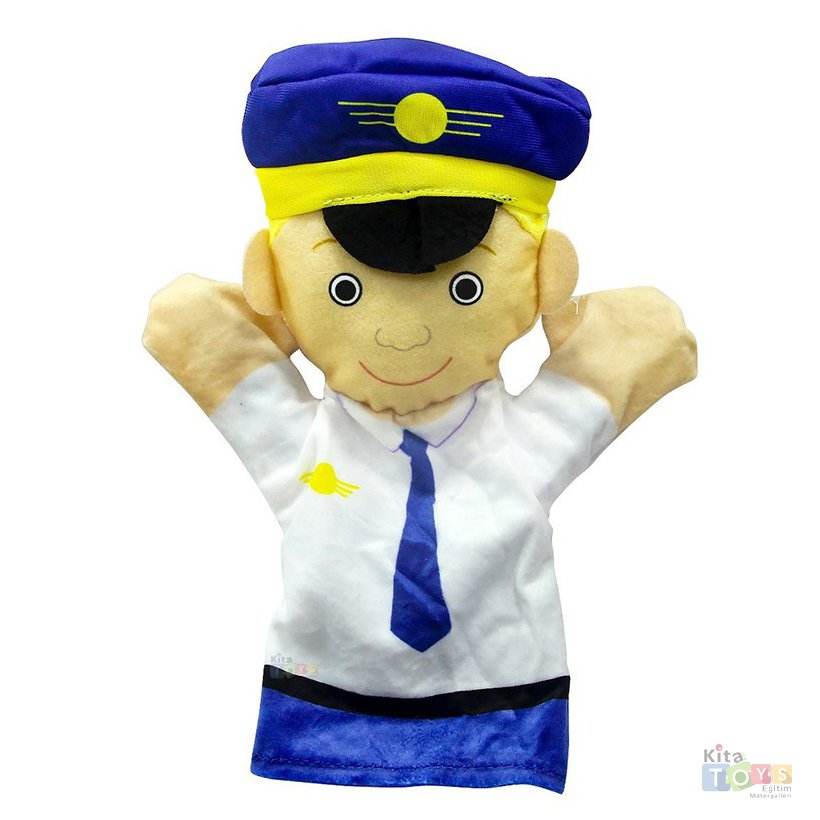 Pilot Peluş El Kuklası (Meslekler Kuklası)