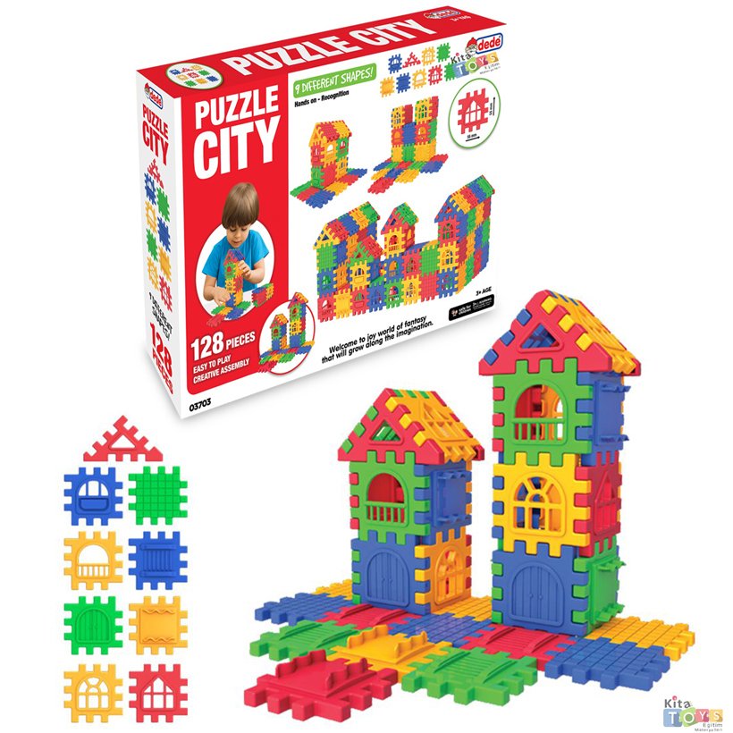 Puzzle City 128 Parça (Eğitici Oyuncak) 03703