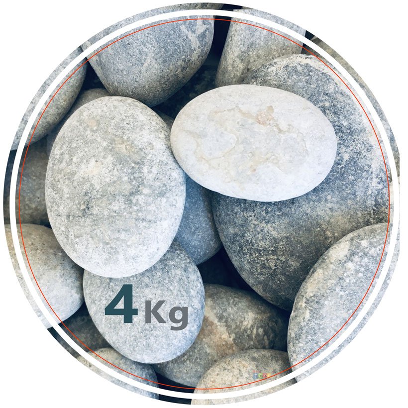 4 Kg Doğal Taş 3-7 cm Çap Dekoratif-Boyama Taşları