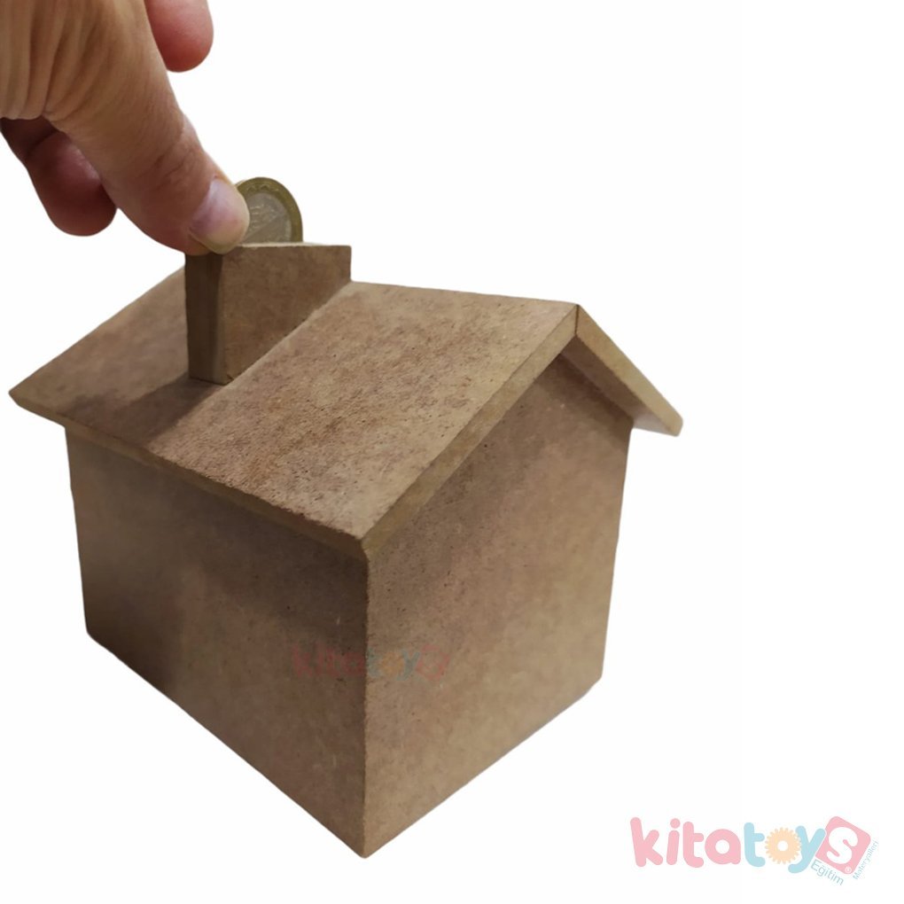 Ahşap Kumbara Ev Boyama
