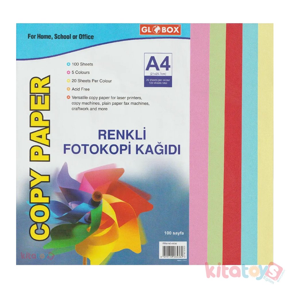 Renkli A4 Fotokopi Kağıdı 100 Yaprak