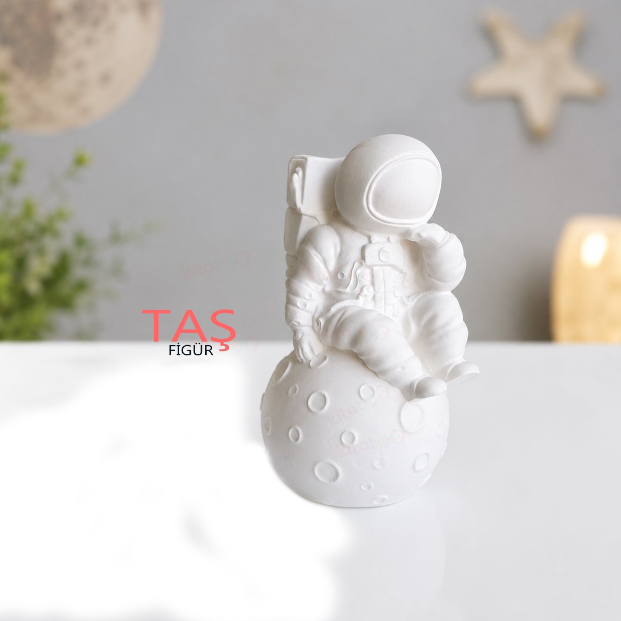 Taş Boyama Figürü ASTRONOT 3 Boyutlu (3D Uzay Temalı Kitatoys Oyuncak Objesi)