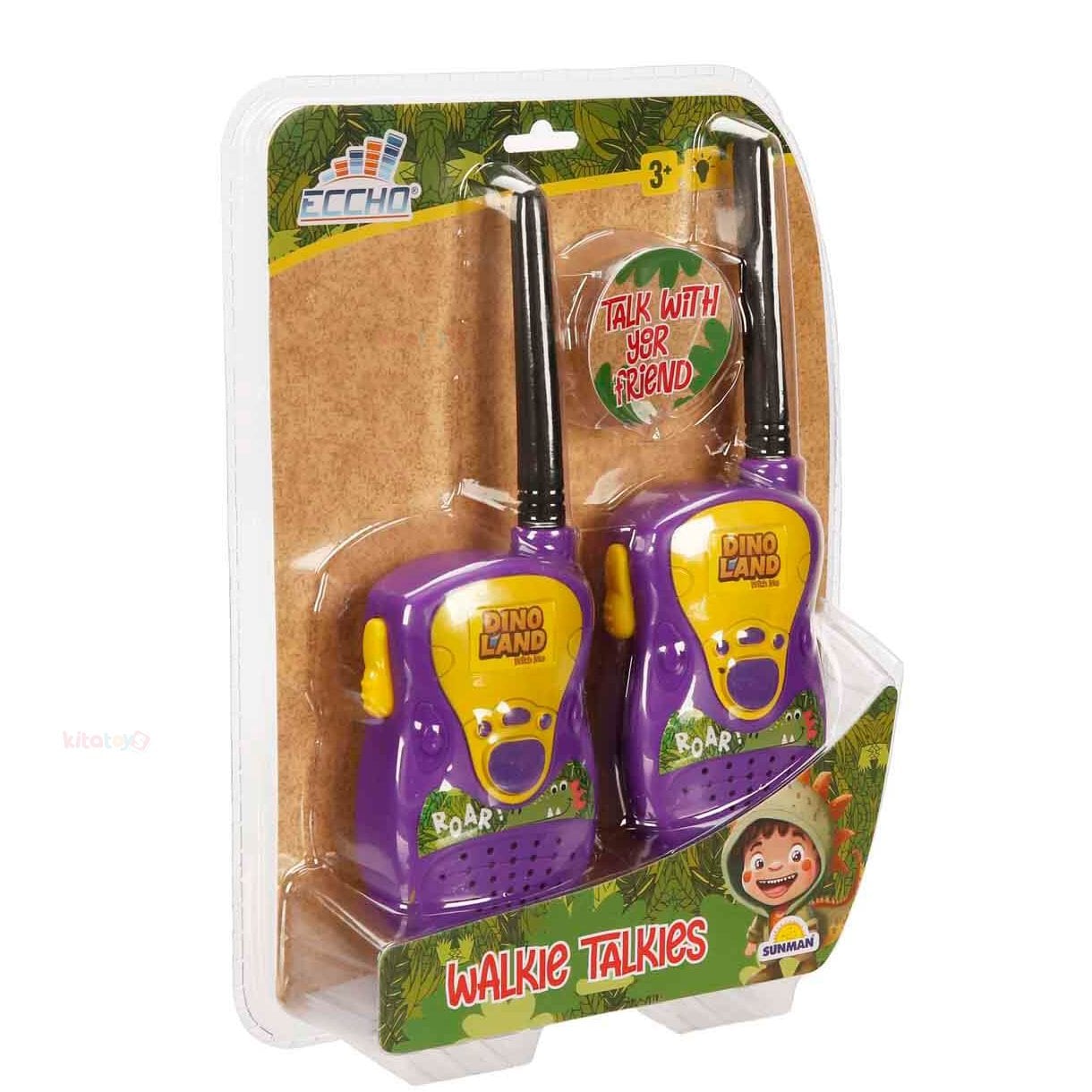 Telsiz Seti Dinozor Temalı (Telefon Eğitici Oyuncak) Walkie Talkie