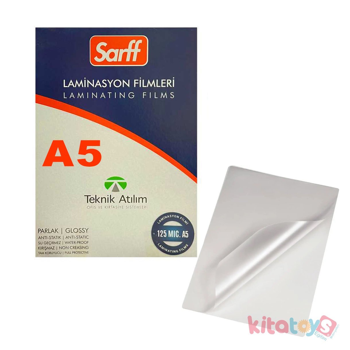 Laminasyon Filmi A5 -100 Adet- 125 Micron Kaplama Laminatör
