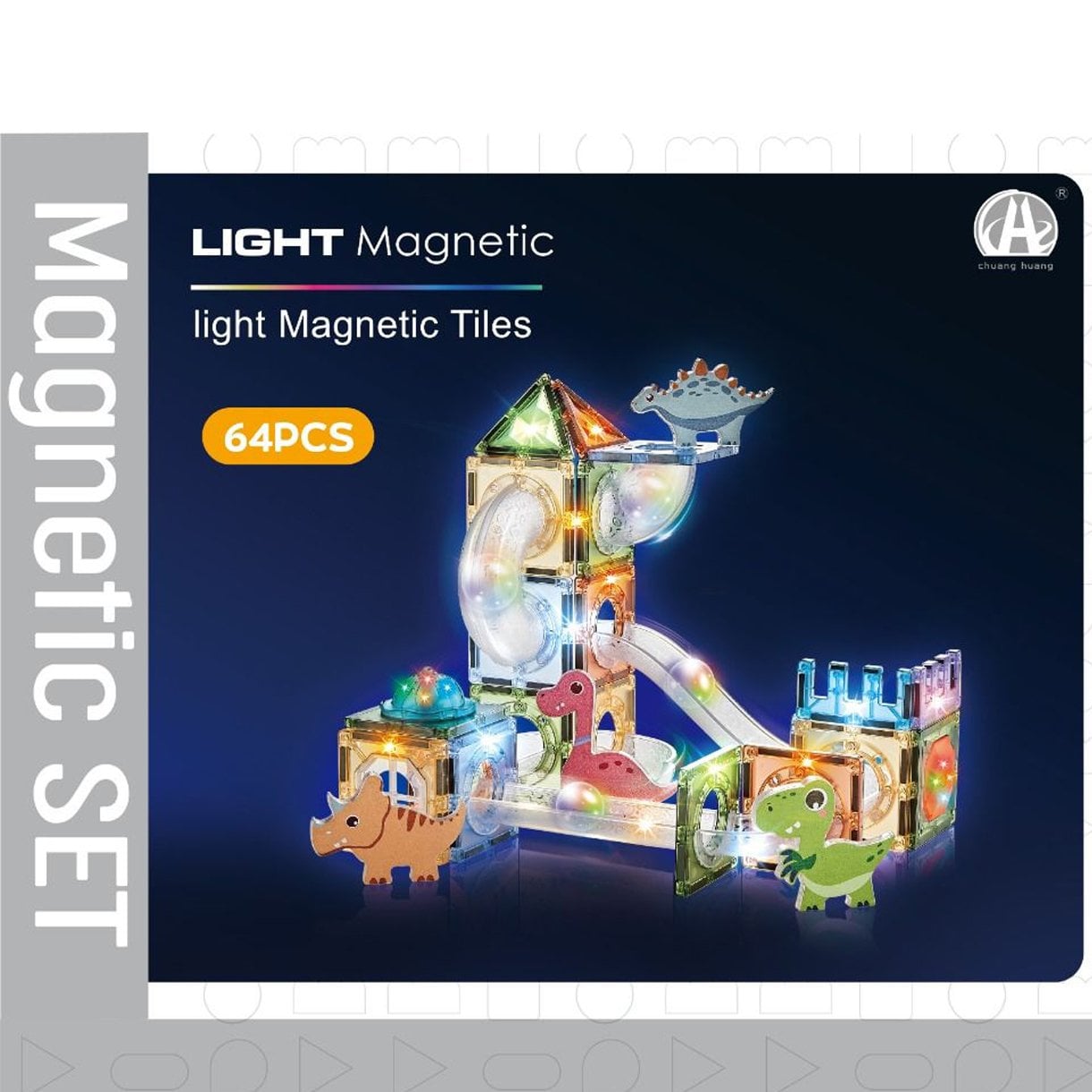 Magnetic Bloklar 64 Parça 7,5cm Manyetik 3D (Mıknatıslı Legolar) CH1158