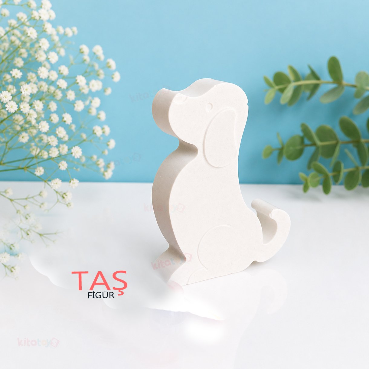 Taş Boyama Figürü KÖPEK (Taş Tozu Objesi)