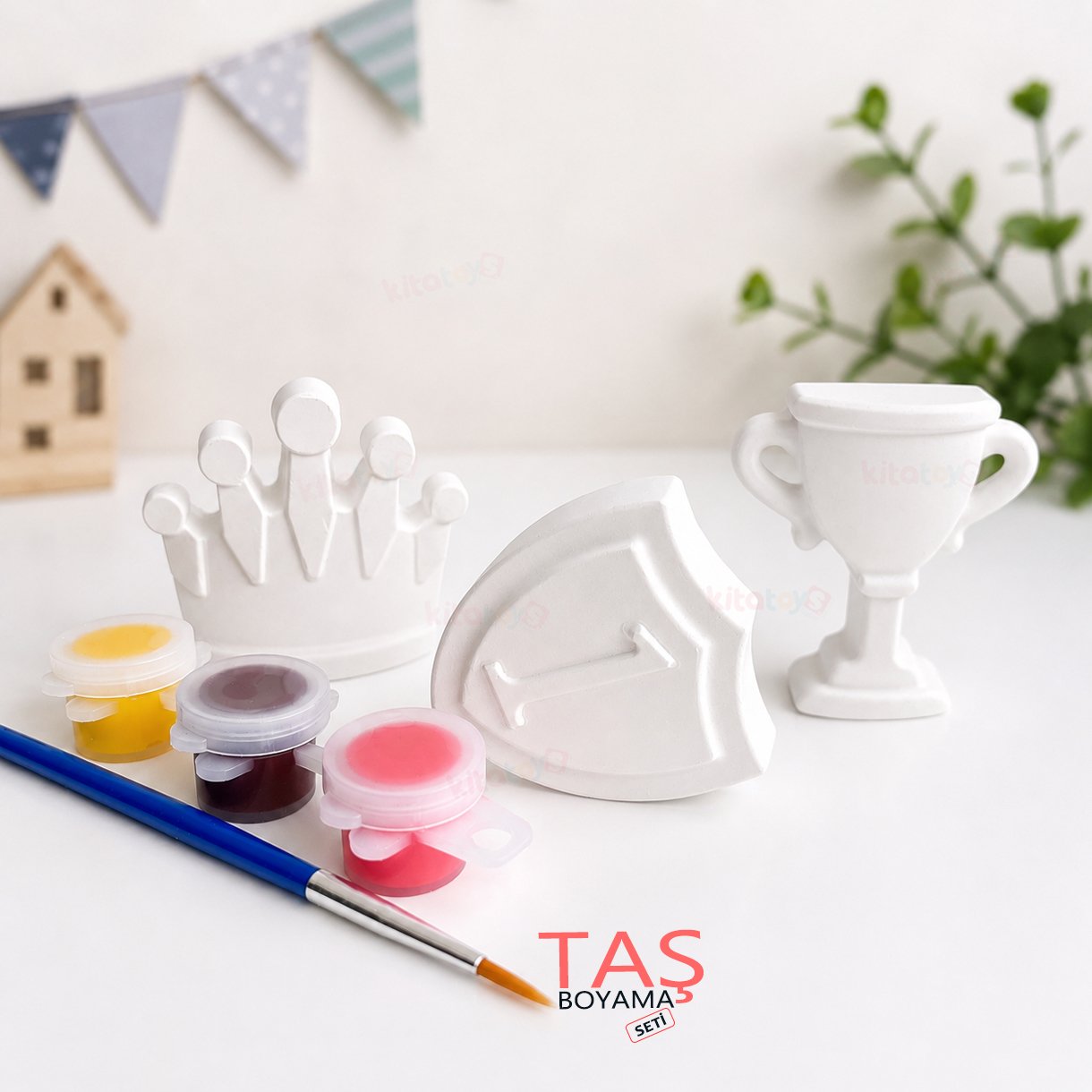 Taş Boyama Seti ŞAMPİYON FİGÜRLER (Kitatoys Taş Tozu Objeleri)