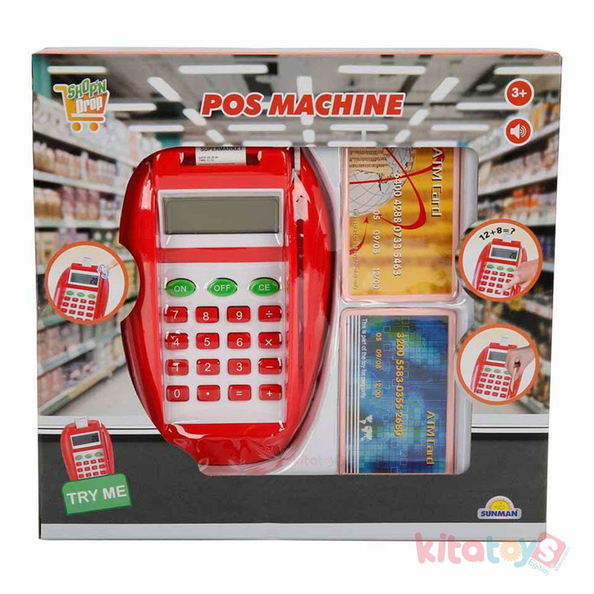 Market Pos Cihazı Seti Sesli (1611 Yazar Kasa Makinesi) Oyuncak