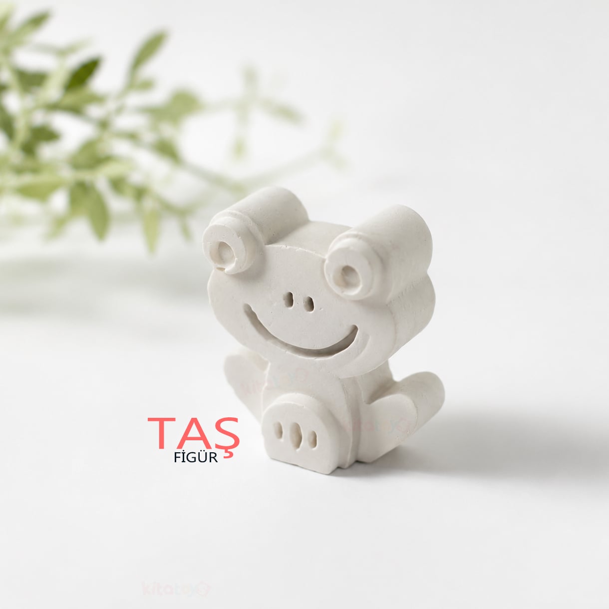 Taş Boyama Figürü KURBAĞA 6x6 (Kitatoys Taş Alçı Objesi Hayvanlar)