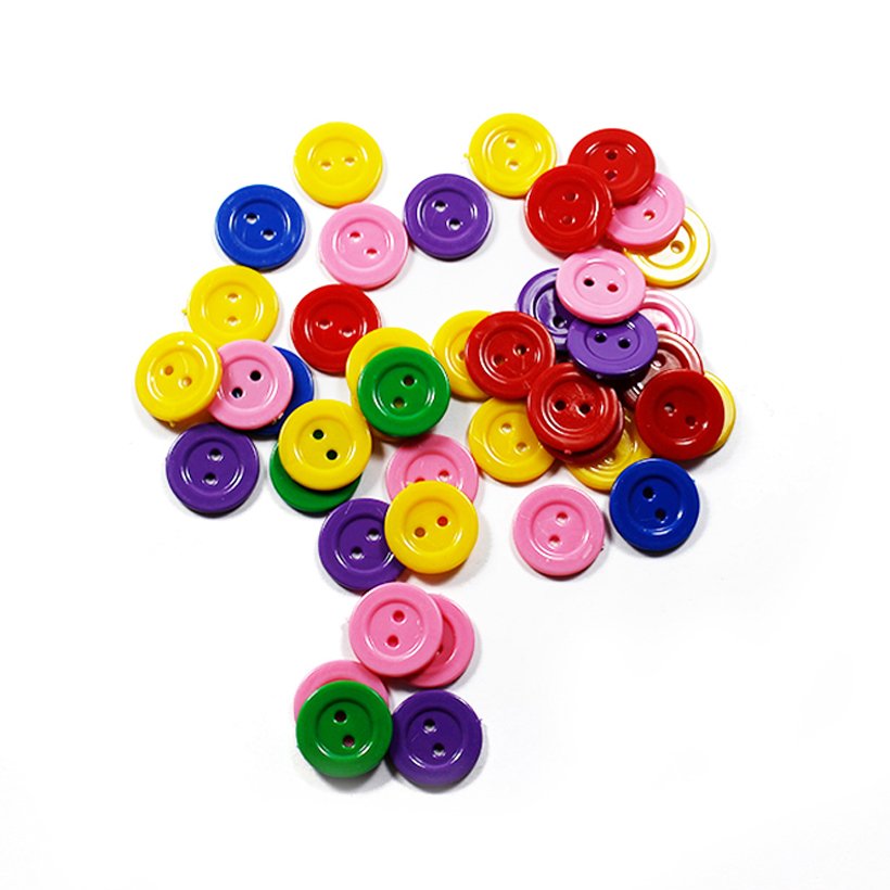 28 Boy Düğme 100 Adet Renkli-Orta