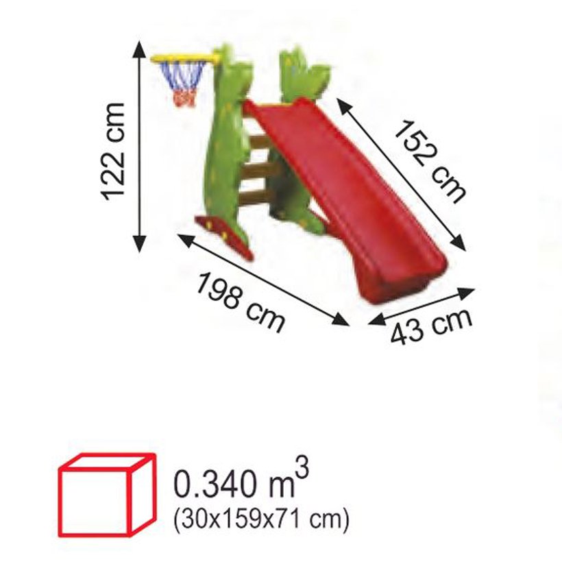 Plastik Potalı Kaydırak (Anaokulu Oyun Parkı)