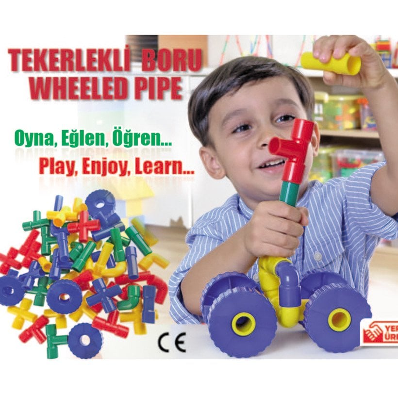 Tekerlekli Boru ve Dirsekler 56p Lego (Kutulu)