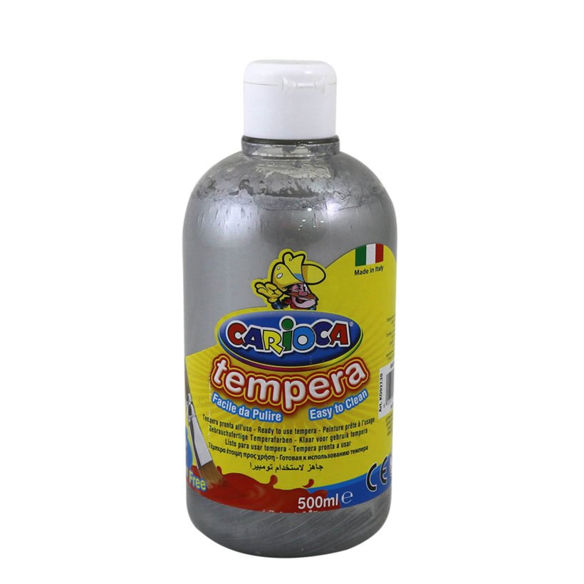 Tempera Boya 500ml Metalik GÜMÜŞ (Parmak Boyası)