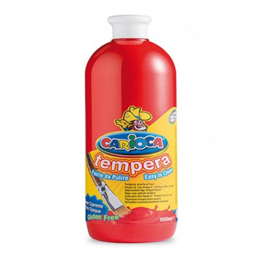 Carioca Tempera Boya 1000 ml KIRMIZI (Süper Yıkanabilir)