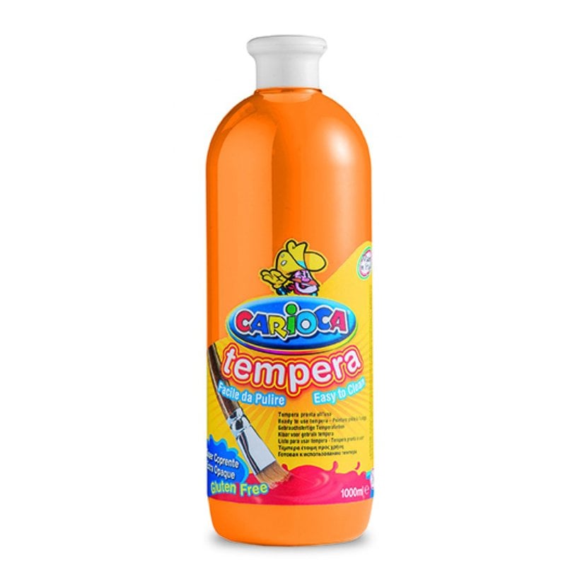 Carioca Tempera Boya 1000 ml TURUNCU (Süper Yıkanabilir)